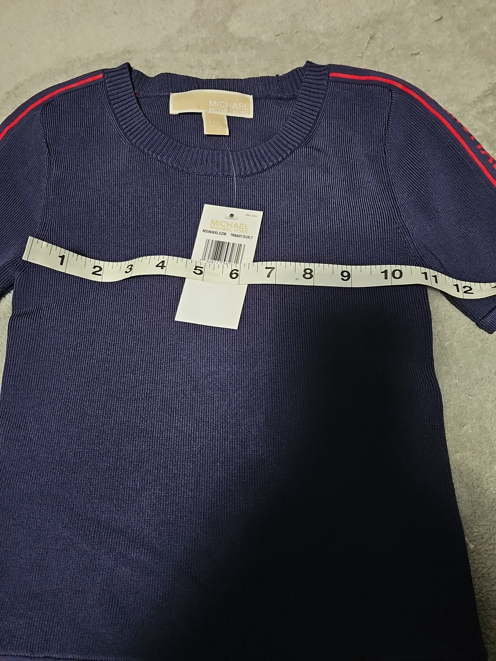 Michael Kors XXS Logo Tape Stretch Viscose Top - XXS - New Old Stock